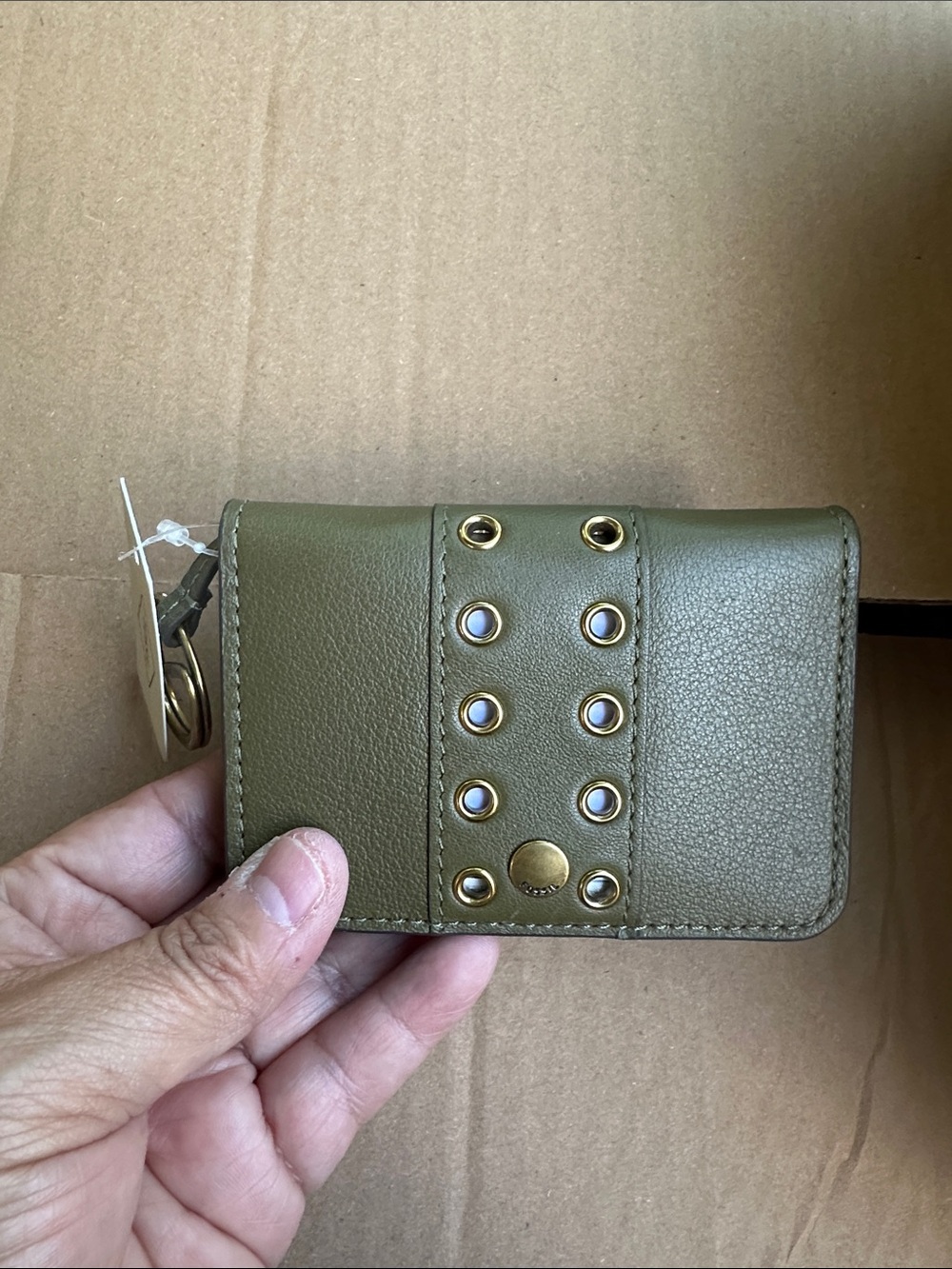 Fossil Olive Green Grommet Detail Women's Wallet